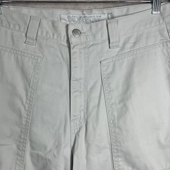 Vintage Levi's Slivertab Shorts Mens 34 Khaki Cargo 90s Y2K Skater Grunge Retro - Picture 2 of 8